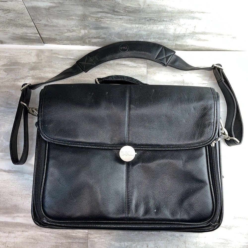 Laptop Computer Briefcase Dell Black Bag Multiple Pockets Carrying Case